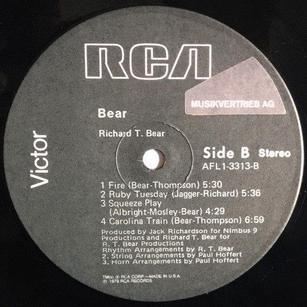 Richard T. Bear : Bear (LP, Album)
