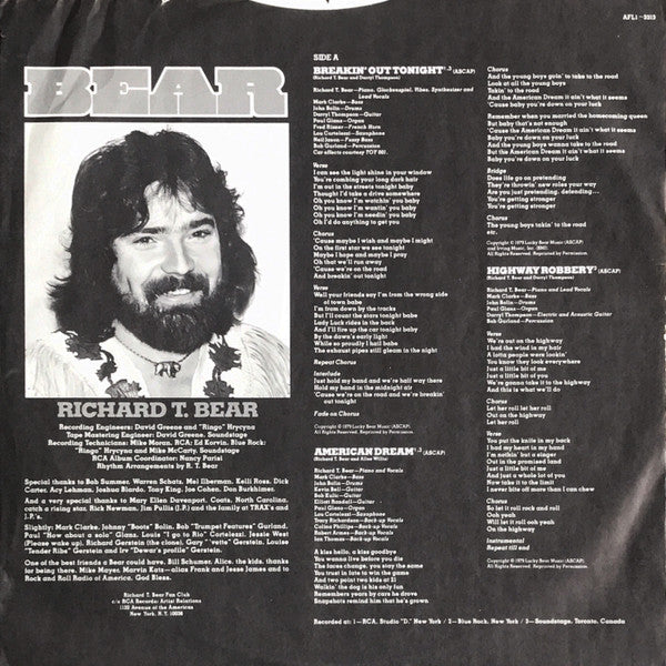 Richard T. Bear : Bear (LP, Album)