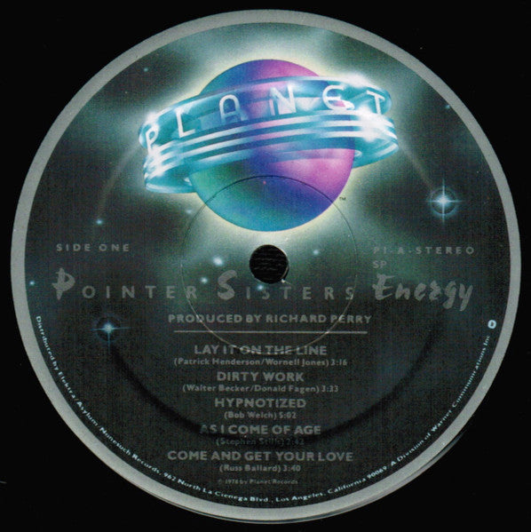 Pointer Sisters : Energy (LP, Album, SRC)