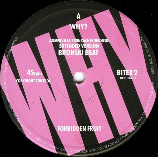 Bronski Beat : Why? (12", Single)