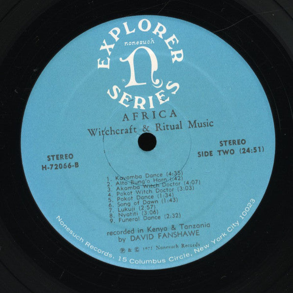 Various : Africa (Witchcraft & Ritual Music) (LP, Album)