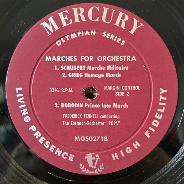 Frederick Fennell Conducting The Eastman-Rochester Orchestra : Marches For Orchestra (LP, Album, Mono)