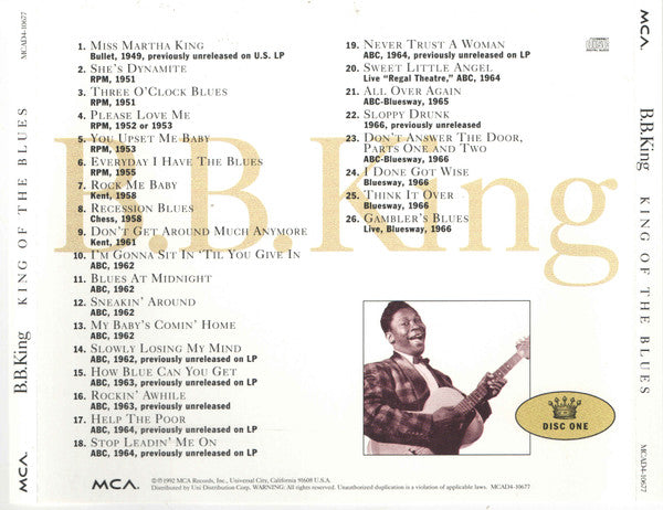 B.B. King : King Of The Blues (Box + 4xCD, Album, Comp, RM)