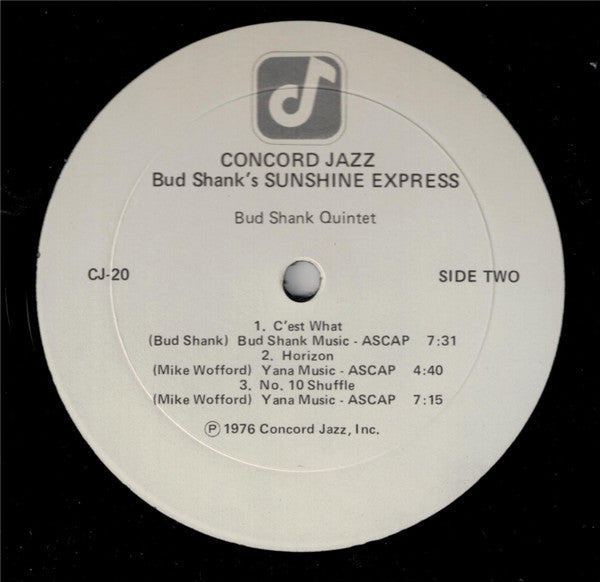 Bud Shank Quintet* : Bud Shank's Sunshine Express (LP, Album)