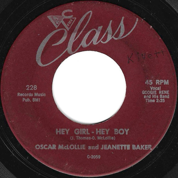 Oscar McLollie / Oscar McLollie And Jeanette Baker : Let Me Know Let Me Know / Hey Girl - Hey Boy (7", Single, Ind)