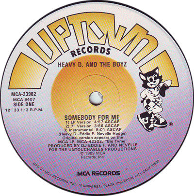 Heavy D. & The Boyz : Somebody For Me (12")