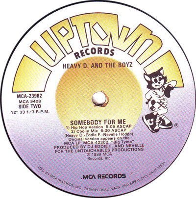 Heavy D. & The Boyz : Somebody For Me (12")