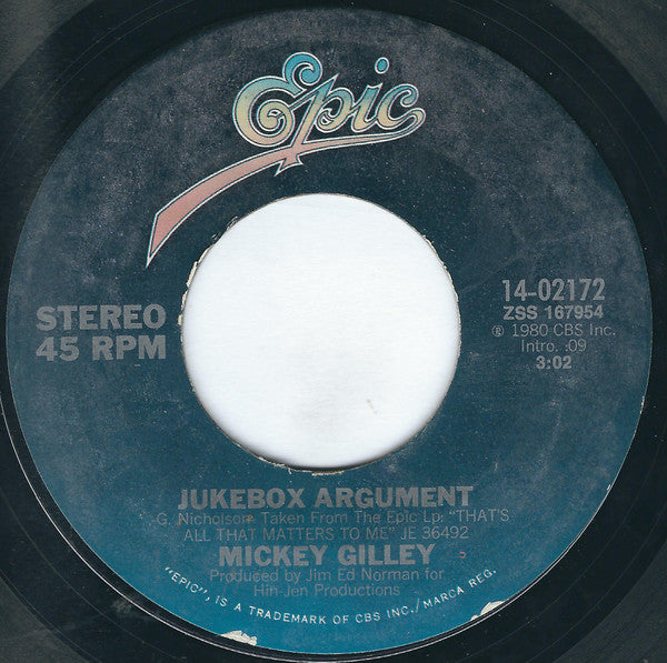 Mickey Gilley : You Don't Know Me / Jukebox Argument (7", Styrene, Ter)