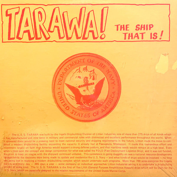 Edward J. Driscoll : Tarawa! The Ship That Is! The Battle That Was... (LP, S/Sided, Mono)
