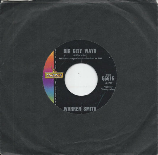 Warren Smith (3) : Big City Ways / That's Why I Sing In A Honky Tonk (7")