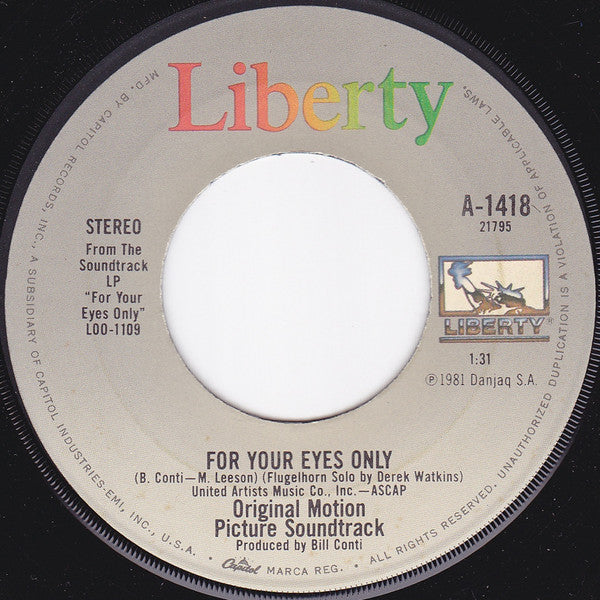 Sheena Easton : For Your Eyes Only (7", Single)