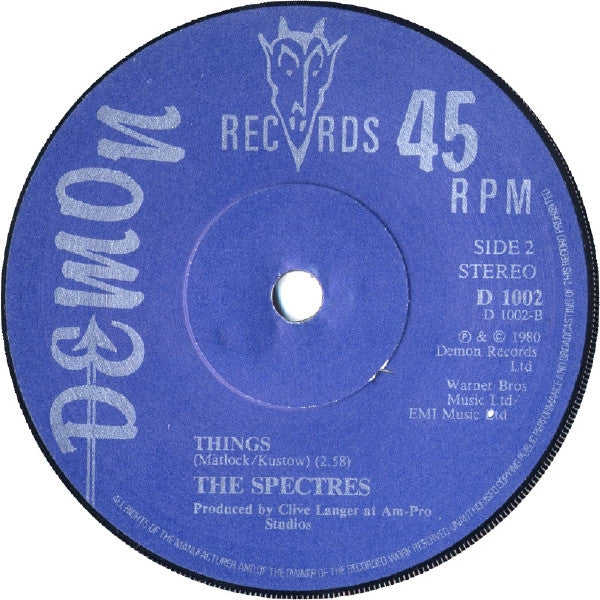 The Spectres (3) : Stories (7")