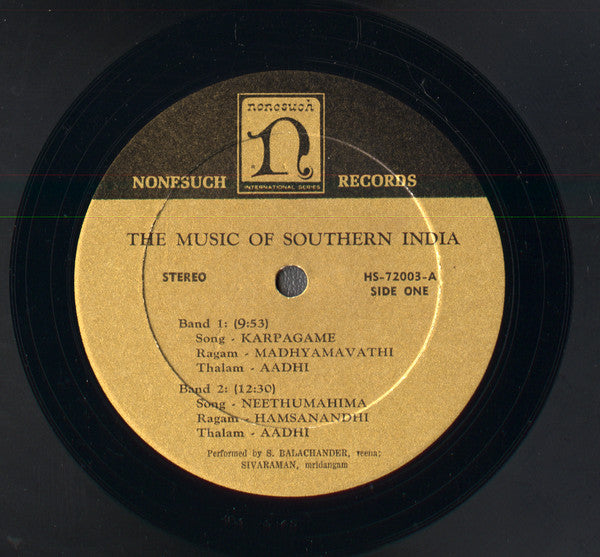 Sundaram Balachander, Umayalpuram K. Sivaraman : The Music Of India (LP, Album)