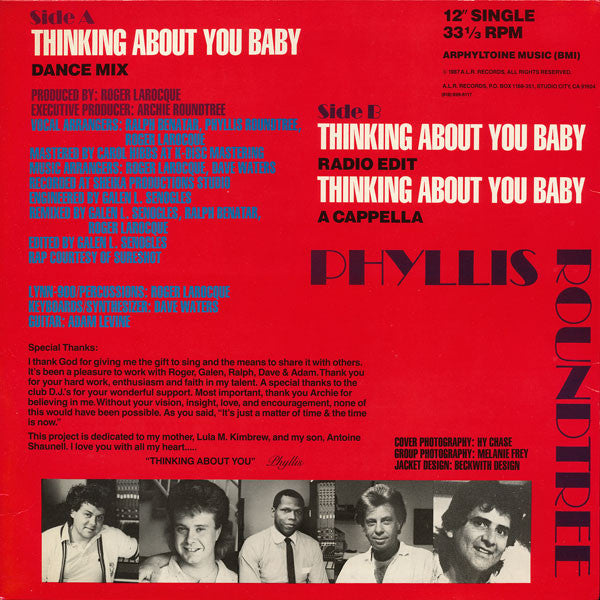 Phyllis Roundtree : Thinking About You Baby (12", Single)