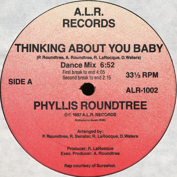 Phyllis Roundtree : Thinking About You Baby (12", Single)