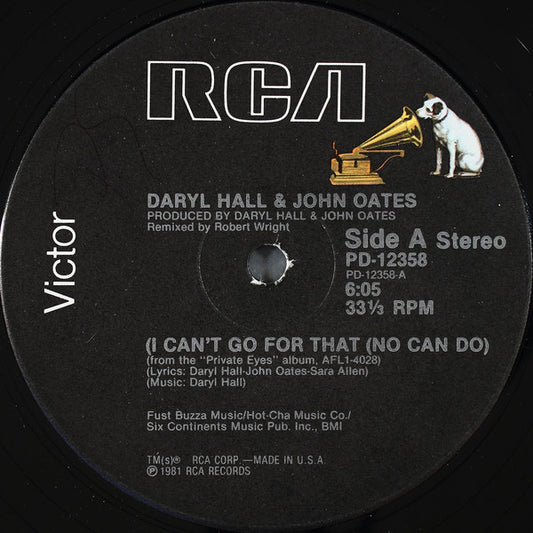 Daryl Hall & John Oates : I Can't Go For That (No Can Do) (12")