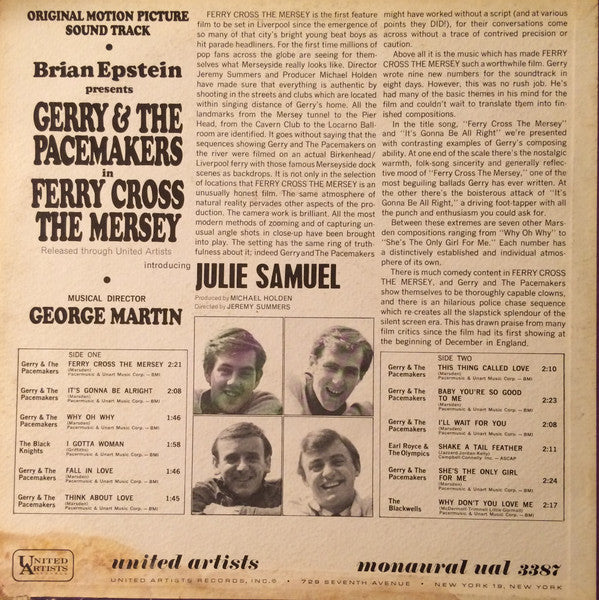 Gerry & The Pacemakers : Ferry Cross The Mersey (Original Motion Picture Sound Track) (LP, Album, Mono)