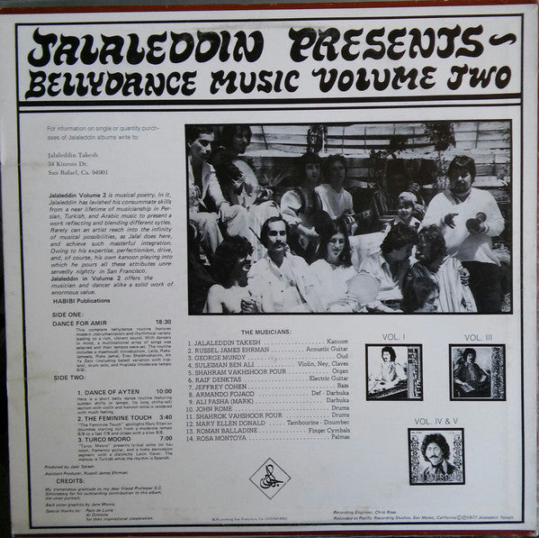 Jalaleddin Takesh : Jalaleddin Presents Bellydance Music Vol. II (LP, Album)