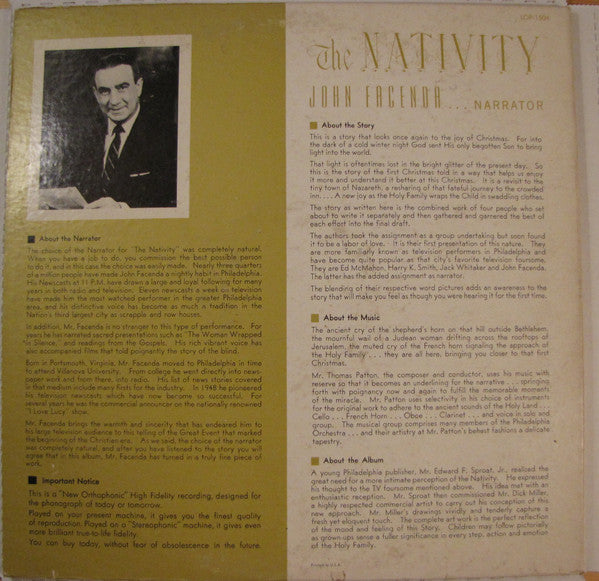 John Facenda : The Nativity (LP)