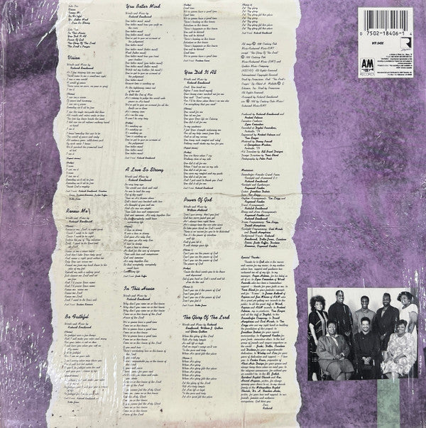 The Richard Smallwood Singers : Vision (LP, Album)