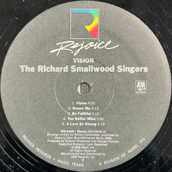 The Richard Smallwood Singers : Vision (LP, Album)