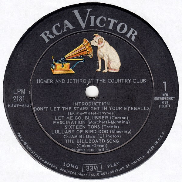 Homer And Jethro : At The Country Club (LP, Album, Mono, Ind)