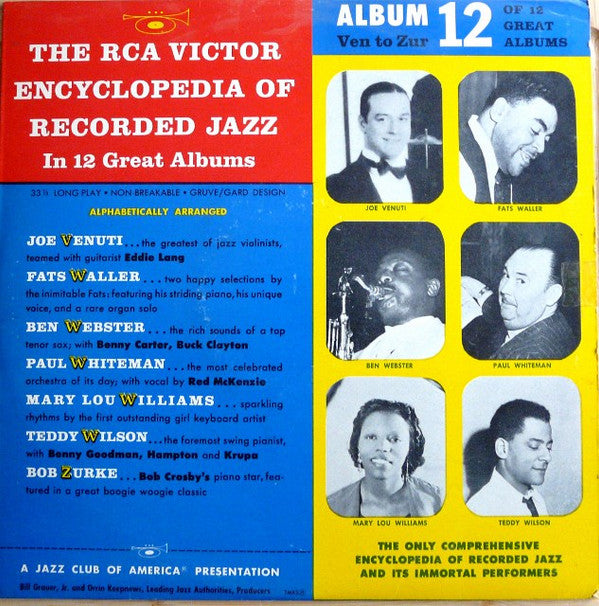 Various : The RCA Victor Encyclopedia Of Recorded Jazz: Album 12 Ven-Z (10", Comp)