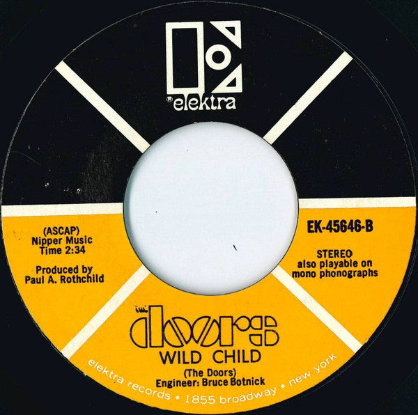 The Doors : Touch Me / Wild Child (7", Single, Styrene, MR)