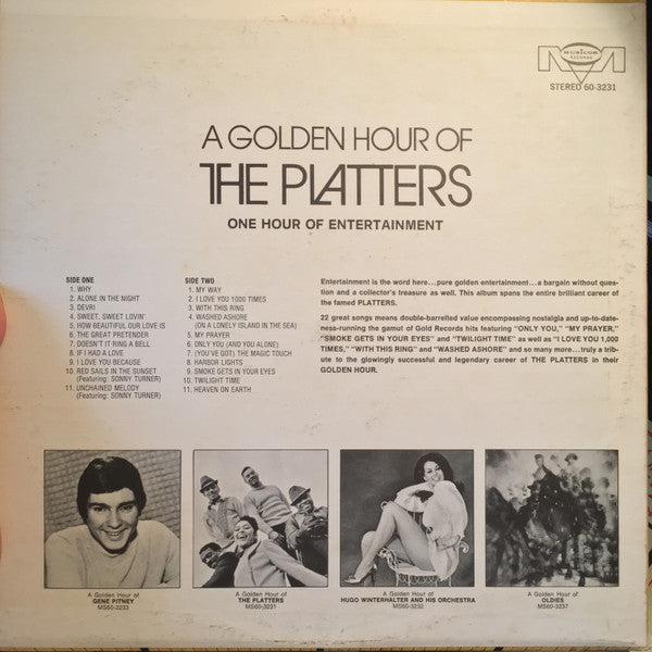 The Platters : A Golden Hour Of The Platters (LP, Comp)