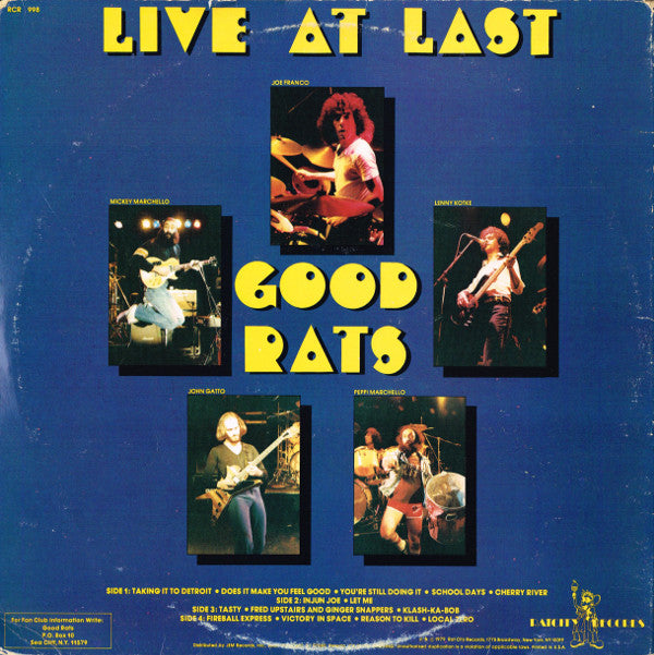 Good Rats : Live At Last (2xLP, Album, Yel)