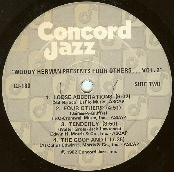 Woody Herman : Presents Volume 2 ...Four Others (LP, Album)