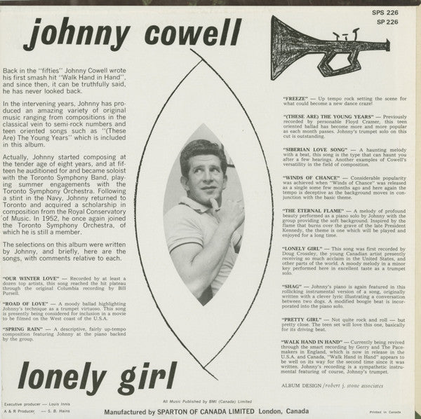 Johnny Cowell : Lonely Girl (LP, Album)