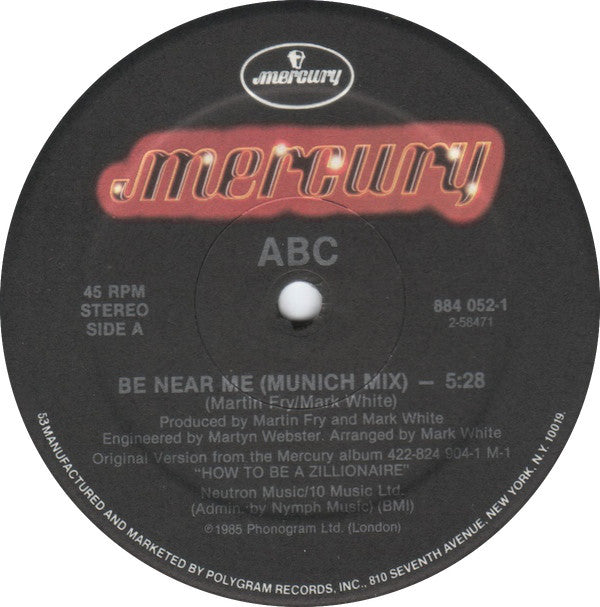 ABC : Be Near Me (12", 53 )