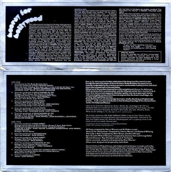 Various : Hooray For Hollywood - The Golden-Age Of The Hollywood Musical (LP, Mono)