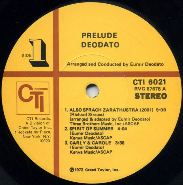 Eumir Deodato : Prelude (LP, Album, Gat)