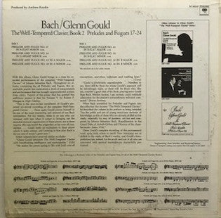 Johann Sebastian Bach / Glenn Gould : The Well-Tempered Clavier, Book 2 Preludes And Fugues 17 - 24 (LP)