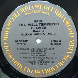 Johann Sebastian Bach / Glenn Gould : The Well-Tempered Clavier, Book 2 Preludes And Fugues 17 - 24 (LP)