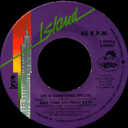 New York Citi Peech Boys* : Life Is Something Special (7", Single)