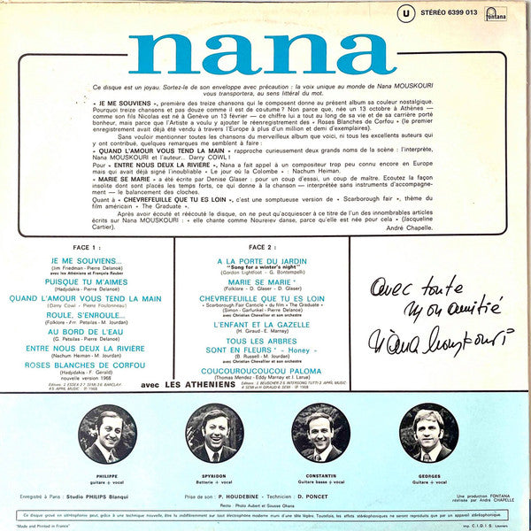 Nana Mouskouri : Nana (LP, RE)