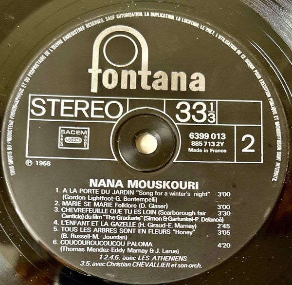 Nana Mouskouri : Nana (LP, RE)