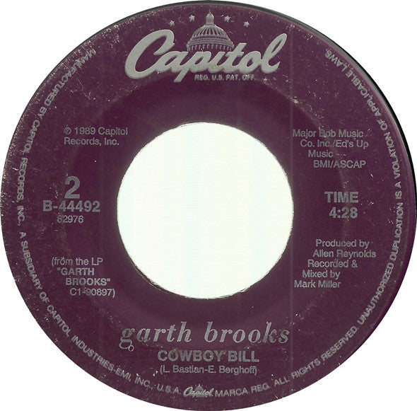 Garth Brooks : Not Counting You (7", Single)