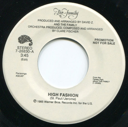 The Family (2) : High Fashion (7", Single, Promo, Spe)