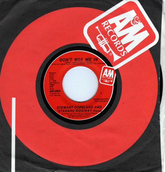 Stewart Copeland And Stanard Ridgway* : Don't Box Me In (7", Single, Promo)
