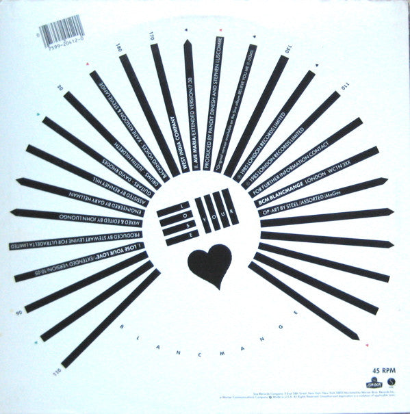Blancmange / West India Company : Lose Your Love / Ave Maria (12", Maxi, All)