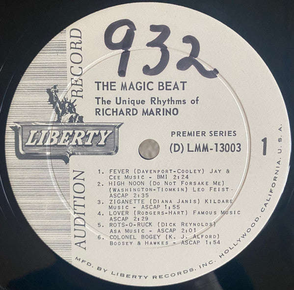 Richard Marino & His Orchestra : The Magic Beat (LP, Album, Mono, Promo, Ind)
