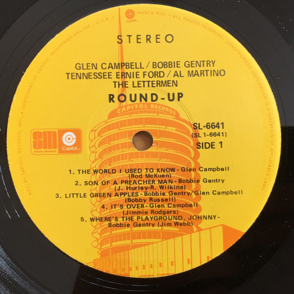 Glen Campbell / Bobbie Gentry / Tennessee Ernie Ford / Al Martino / The Lettermen : Round-Up (LP, Comp)