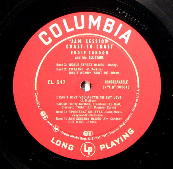 Eddie Condon's All-Stars* / The Rampart Street Paraders : Jam Session Coast-To-Coast (LP, Mono)