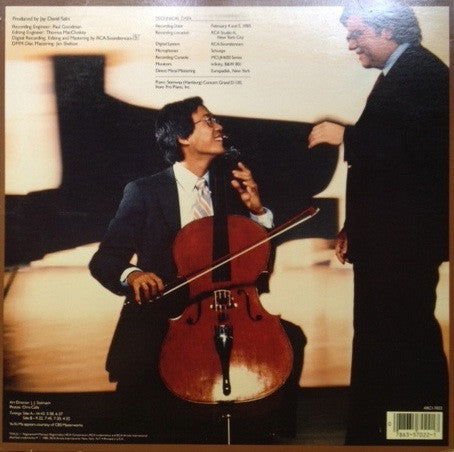 Emanuel Ax, Yo-Yo Ma - Brahms* : Sonatas For Cello And Piano (E Minor, Op. 38 • F Major, Op. 99) (LP, Album)