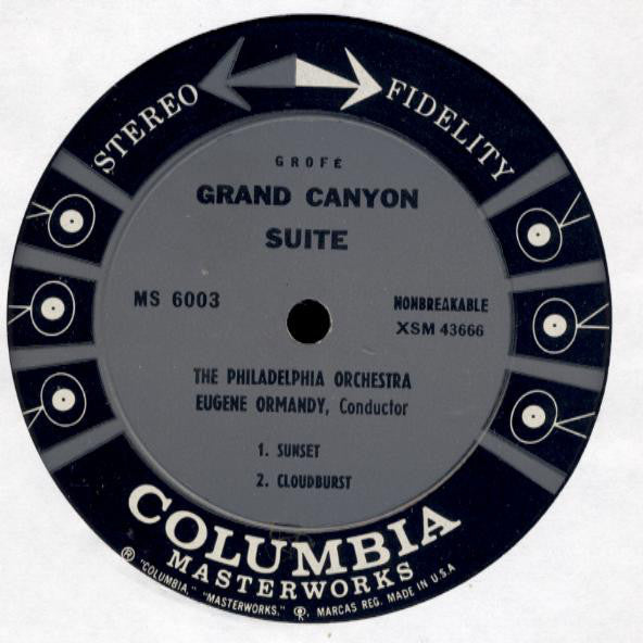 Ferde Grofé, Eugene Ormandy / The Philadelphia Orchestra : Grand Canyon Suite (LP, Album, Bri)