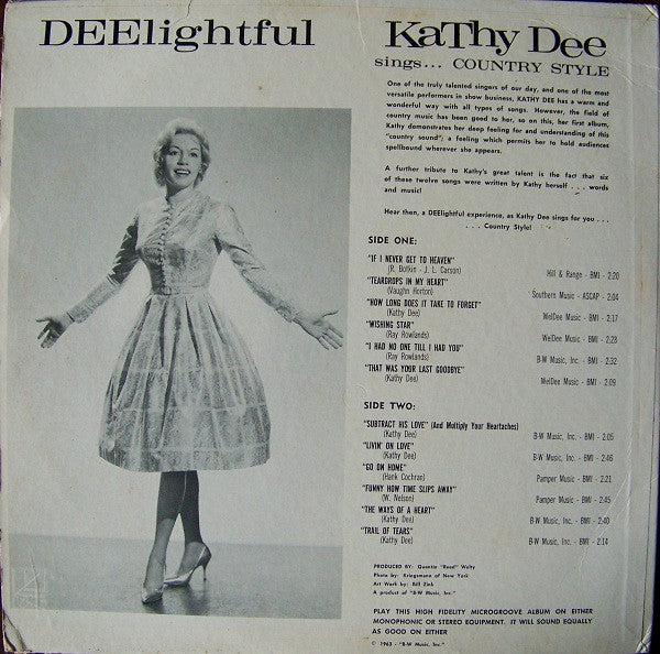 Kathy Dee : DEElightful (LP, Album, Mono)